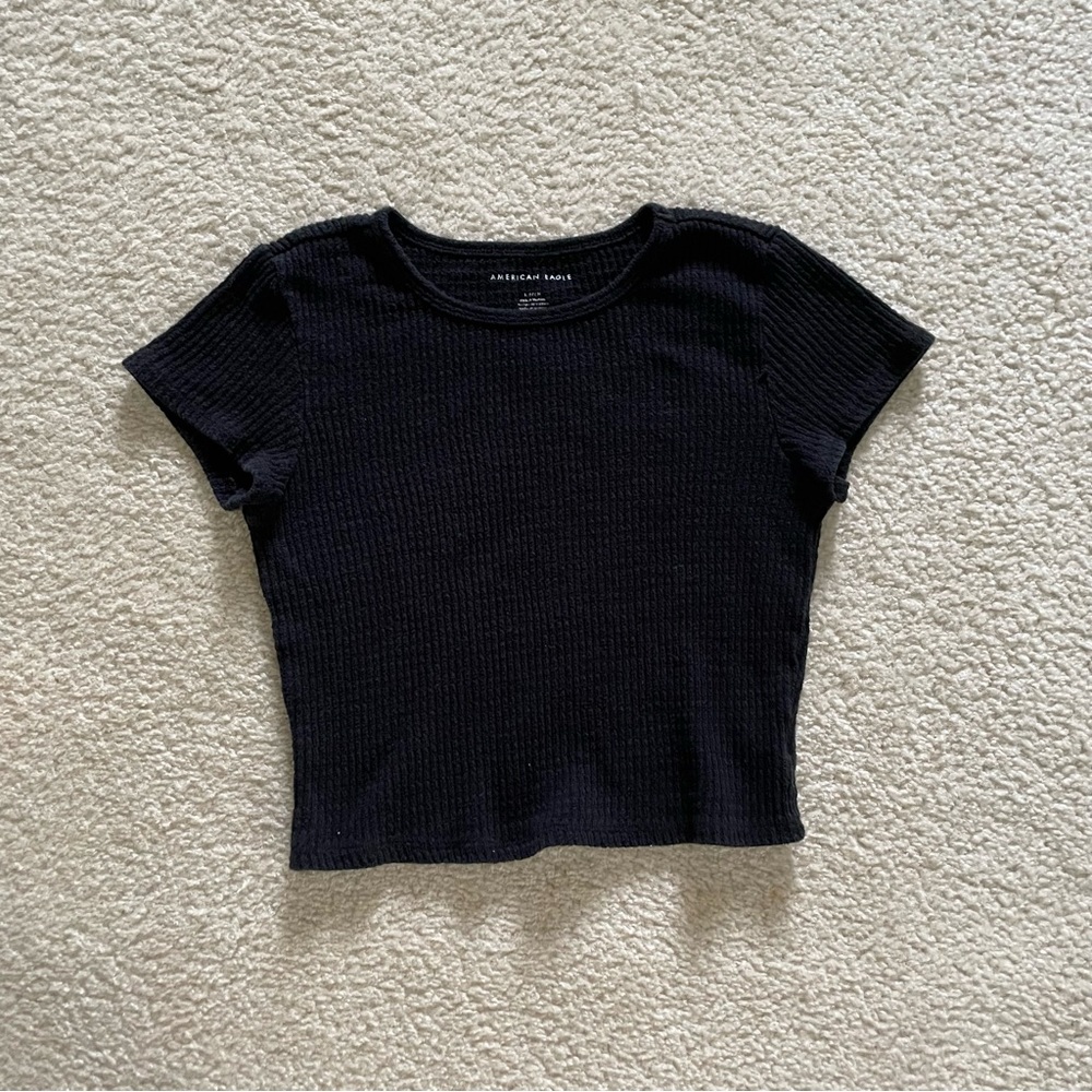 American Eagle waffle knit crop top